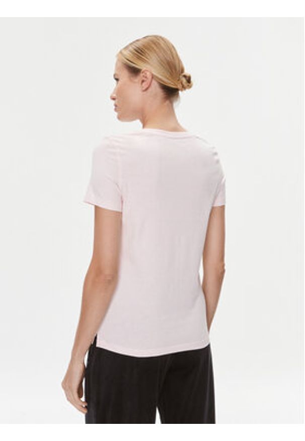 Guess T-Shirt W1YI1B I3Z14 Różowy Slim Fit. Kolor: różowy. Materiał: bawełna