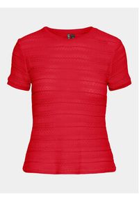 Pieces T-Shirt Agda 17148867 Czerwony Loose Fit. Kolor: czerwony. Materiał: bawełna #2