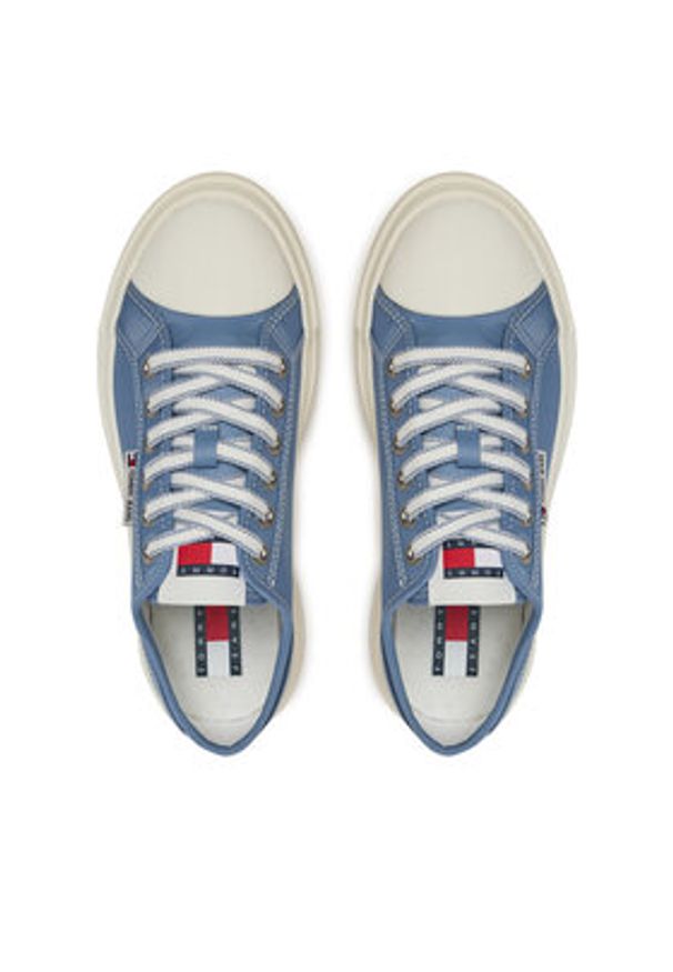 Tommy Jeans Trampki Foxing EN0EN02713 Niebieski. Kolor: niebieski. Materiał: materiał
