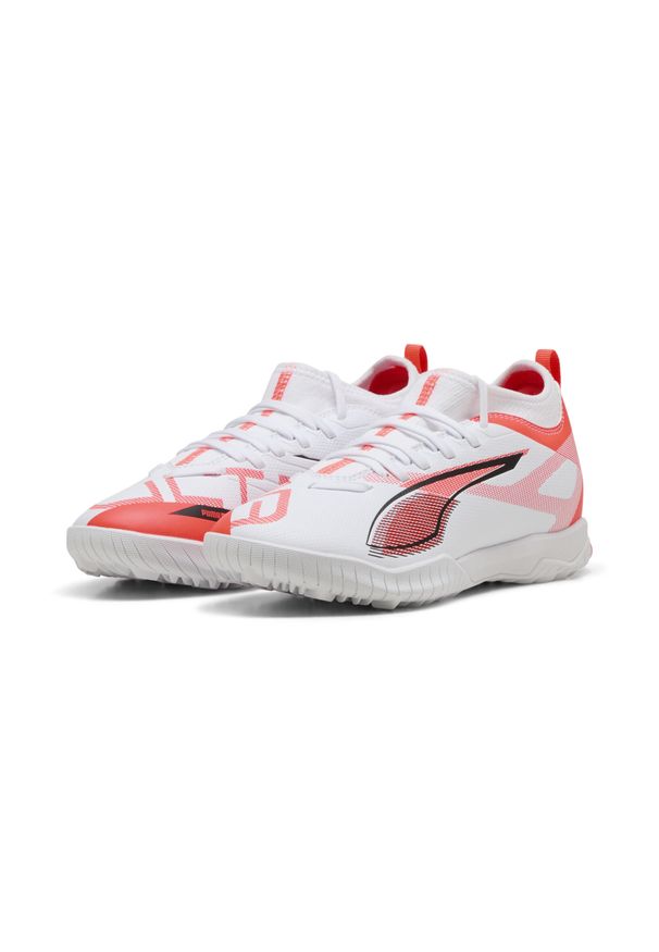Puma - Młodzieżowe buty piłkarskie ULTRA 5 MATCH TT, średnia wysokość PUMA. Kolor: czerwony, biały, wielokolorowy, czarny. Sport: piłka nożna