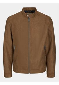 Jack & Jones - Jack&Jones Kurtka z imitacji skóry Rocky 12223141 Brązowy Regular Fit. Kolor: brązowy. Materiał: skóra #6