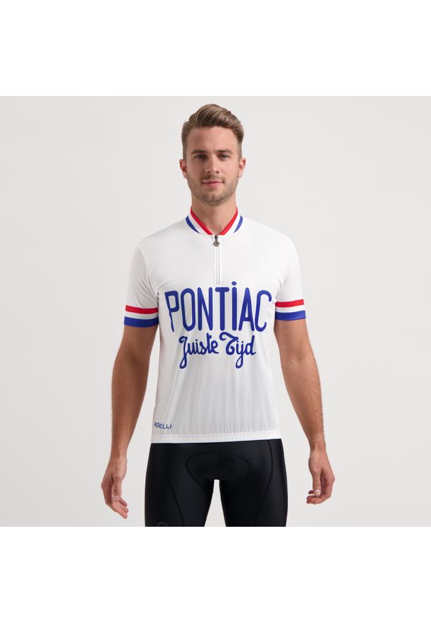 ROGELLI - Koszulka rowerowa męska Rogelli Wagtmans. Kolor: biały. Sport: kolarstwo