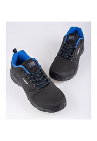 Buty trekkingowe męskie DK czarno niebieskie czarne. Kolor: wielokolorowy, czarny, niebieski. Materiał: materiał
