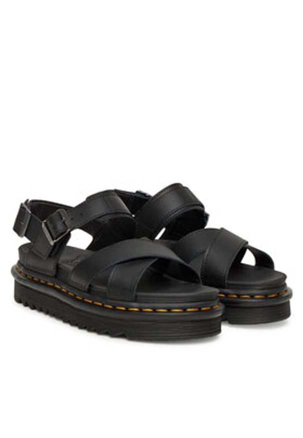 Dr. Martens Sandały Voss II DM31558001 Czarny. Kolor: czarny. Materiał: skóra