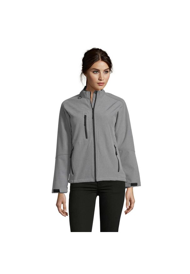 SOL'S - Kurtka Damska Roxy Soft Shell. Kolor: szary. Sport: turystyka piesza