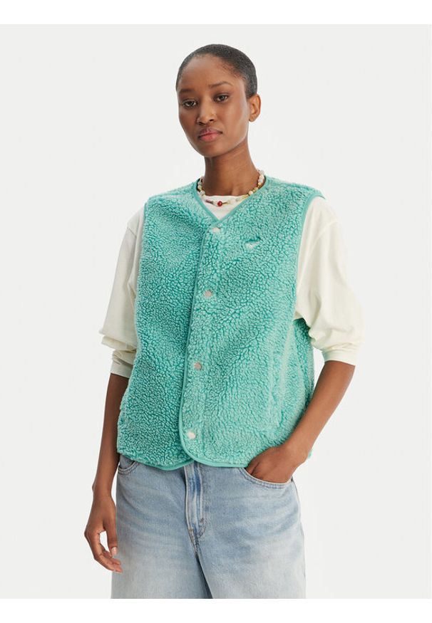 Roxy Bezrękawnik Iconic Twon Vest ERJPF03235 Zielony Regular Fit. Kolor: zielony. Materiał: syntetyk. Długość rękawa: bez rękawów