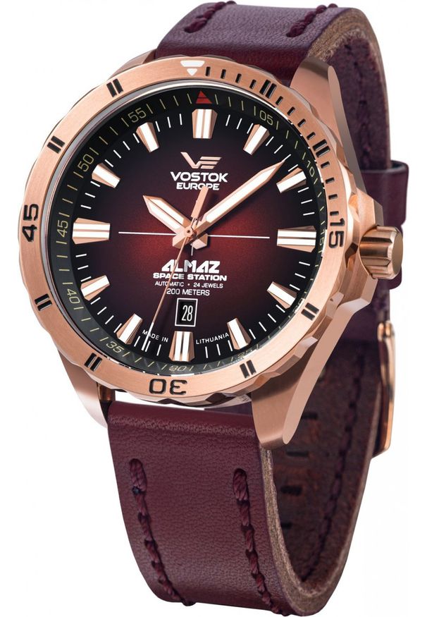 Zegarek Vostok Europe Zegarek męski Vostok Europe NH35A-320B679 czerwony. Kolor: czerwony