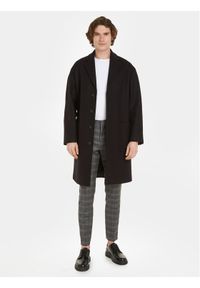 Calvin Klein Płaszcz wełniany K10K111745 Czarny Regular Fit. Kolor: czarny. Materiał: wełna #1