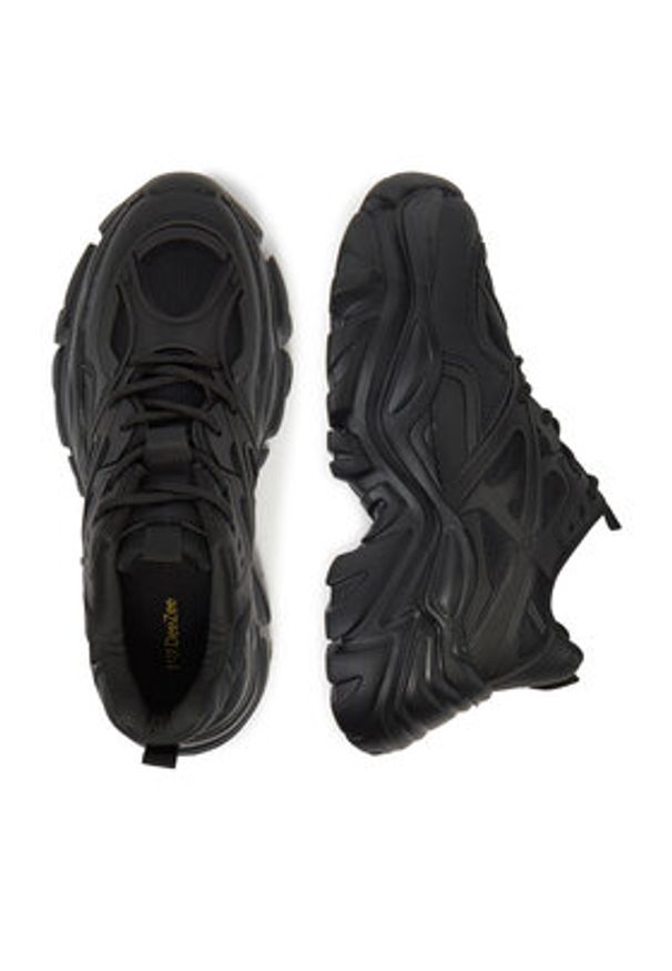 DeeZee Sneakersy AM25238 Czarny. Kolor: czarny. Materiał: skóra