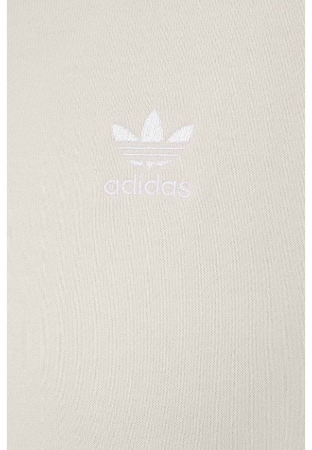 adidas Originals bluza bawełniana Always Original damska kolor beżowy z kapturem z aplikacją. Typ kołnierza: kaptur. Kolor: beżowy. Materiał: bawełna. Długość rękawa: długi rękaw. Długość: długie. Wzór: aplikacja