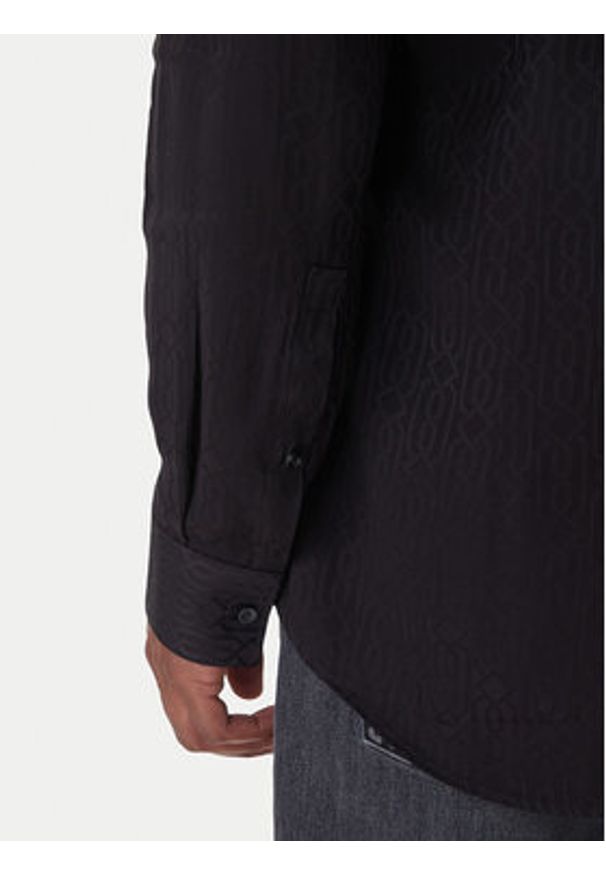 Hugo - HUGO Koszula Kenno 50550513 Czarny Slim Fit. Kolor: czarny. Materiał: wiskoza
