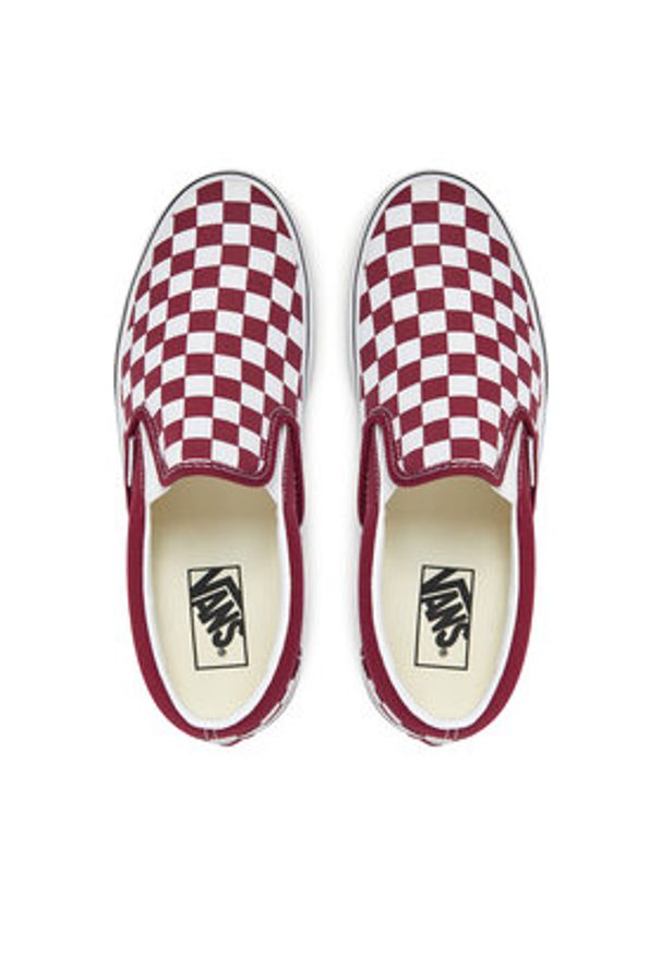 Vans Tenisówki Classic Slip-On VN000D5PZCF1 Bordowy. Zapięcie: bez zapięcia. Kolor: czerwony. Materiał: materiał