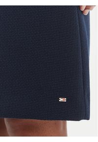 TOMMY HILFIGER - Tommy Hilfiger Spódnica trapezowa WW0WW49474 Granatowy Regular Fit. Kolor: niebieski. Materiał: wełna #2