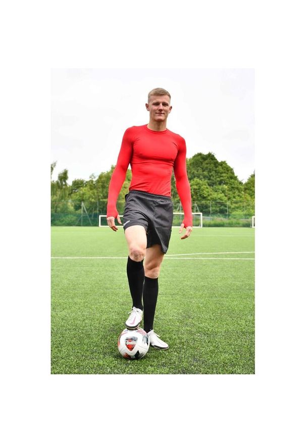Dżersej z długim rękawem Precision Essential Baselayer. Kolor: czerwony. Materiał: jersey. Długość rękawa: długi rękaw. Długość: długie
