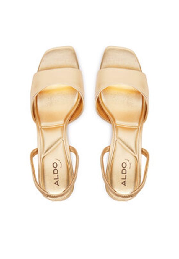 Aldo Sandały Andya 14295887 Złoty. Kolor: złoty. Materiał: skóra