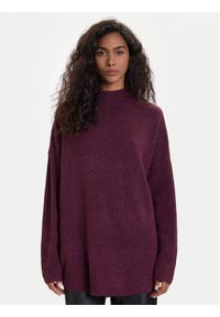 Vero Moda Sweter Plaza 10290784 Fioletowy Loose Fit. Kolor: fioletowy. Materiał: syntetyk