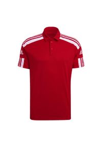 Koszulka polo do piłki nożnej męska Adidas Squadra 21 Polo z krótkim rękawem. Typ kołnierza: polo. Kolor: czerwony, wielokolorowy, biały. Długość rękawa: krótki rękaw. Długość: krótkie