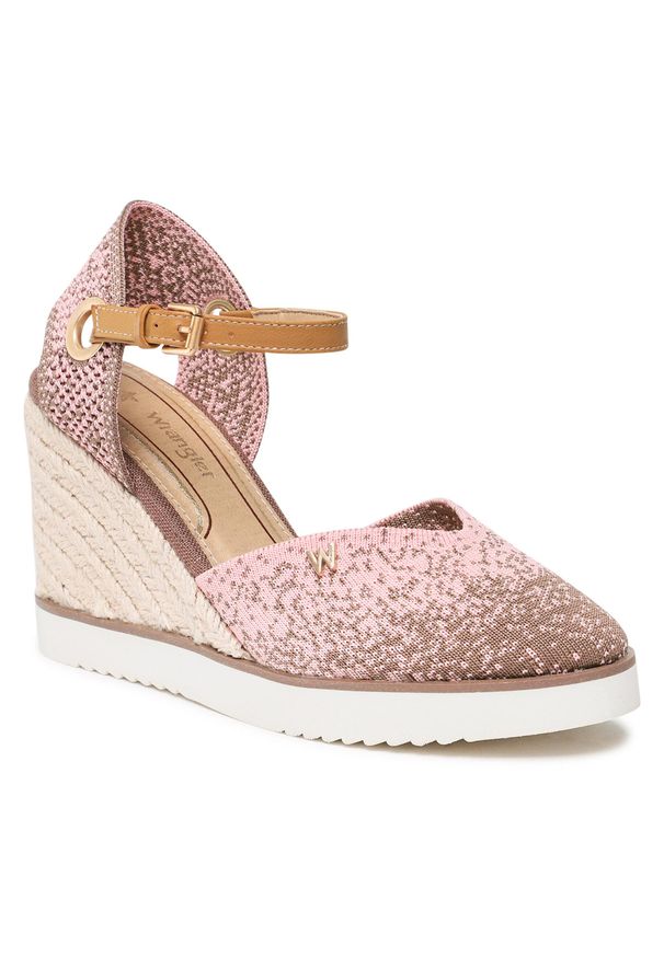 Espadryle Wrangler Isla Knit WL21620A Rose 080. Kolor: różowy. Materiał: materiał