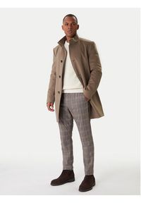 JOOP! Płaszcz wełniany 17 JC-21Maron 30044311 Khaki Regular Fit. Kolor: brązowy. Materiał: wełna #6