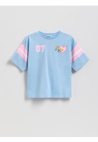 Reserved - T-shirt Atomówki - jasnoniebieski. Kolor: niebieski. Materiał: bawełna #1