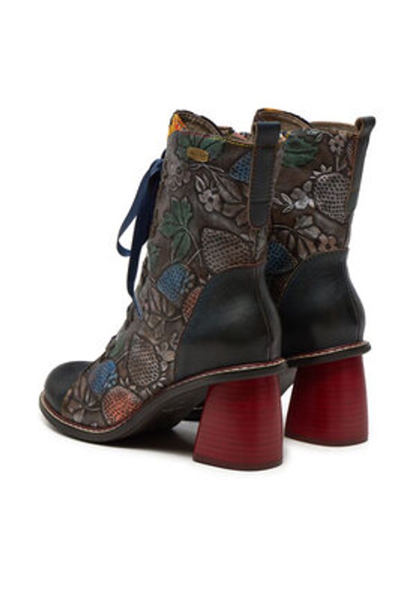 Laura Vita Botki Evcao 311 Niebieski. Kolor: niebieski. Materiał: skóra