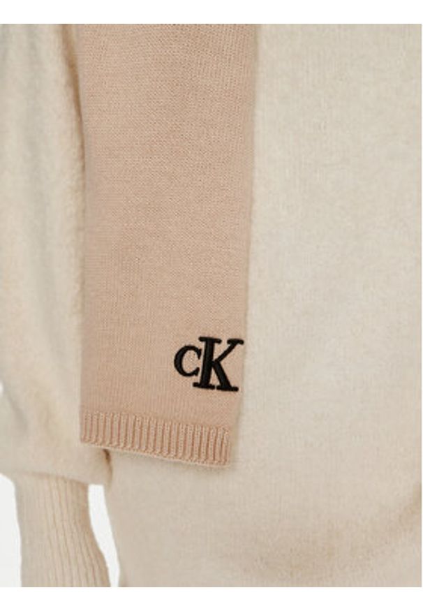 Calvin Klein Szalik Seasonal K60K612662 Różowy. Kolor: różowy. Materiał: bawełna, materiał