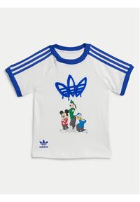 Adidas - adidas Komplet t-shirt i spodenki Disney Mickey Mouse IX6426 Niebieski Regular Fit. Kolor: niebieski. Materiał: bawełna. Wzór: motyw z bajki #4