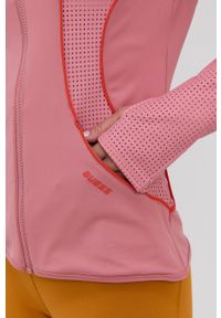 Guess Bluza damska kolor różowy gładka. Kolor: różowy. Wzór: gładki #5