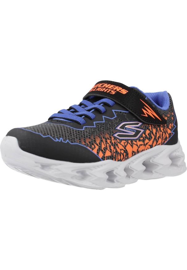 skechers - Buty do chodzenia dla dzieci Skechers 400603LBBOR. Zapięcie: rzepy. Kolor: czarny. Materiał: materiał, tkanina, syntetyk. Szerokość cholewki: normalna. Model: Skechers Sport. Sport: turystyka piesza