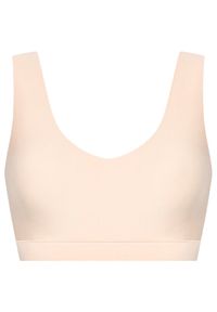 Chantelle Biustonosz top Soft Stretch C16A10 Beżowy. Kolor: beżowy. Materiał: syntetyk