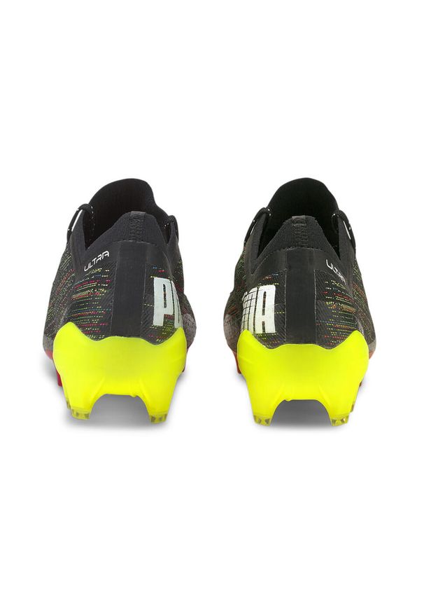 Buty piłkarskie - korki unisex, Puma Ultra 1.2 FG. Kolor: czarny, biały, wielokolorowy, żółty. Sport: piłka nożna