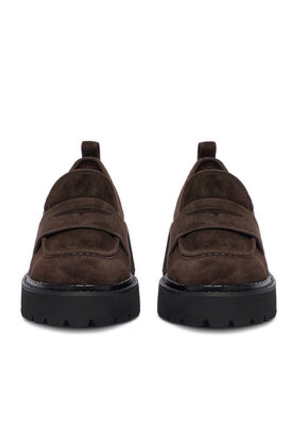 Badura Loafersy EO-ARYA-LT017-1 Brązowy. Kolor: brązowy. Materiał: skóra, zamsz