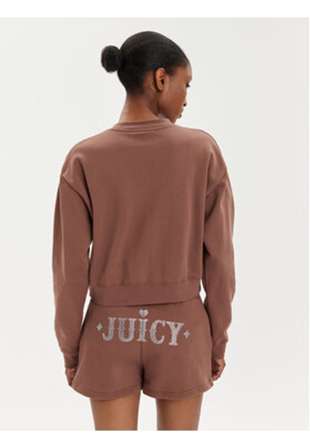 Juicy Couture Bluza Cristabelle Rodeo JCBAS223824 Brązowy Regular Fit. Kolor: brązowy. Materiał: bawełna