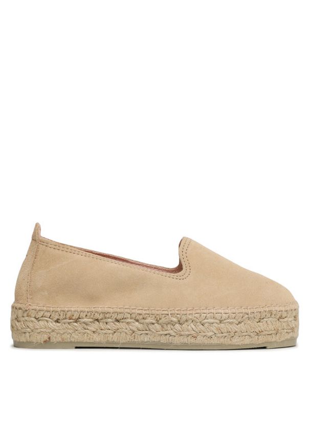 Manebi Espadryle Double Sole Espadrilles K 1.1 D0 Beżowy. Kolor: beżowy. Materiał: skóra, zamsz