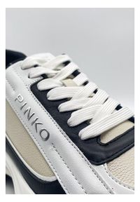 Pinko - PINKO Sneakersy PINKO SNEAKER TUMBLED LEATHER/COW SUEDE/SPREADING - SS0031P033 Czarny. Kolor: czarny #4