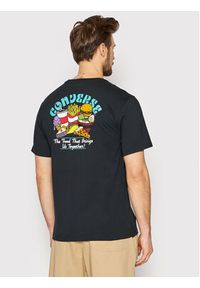 Converse T-Shirt Playera Fast Food 10022934-A01 Czarny Standard Fit. Kolor: czarny. Materiał: bawełna