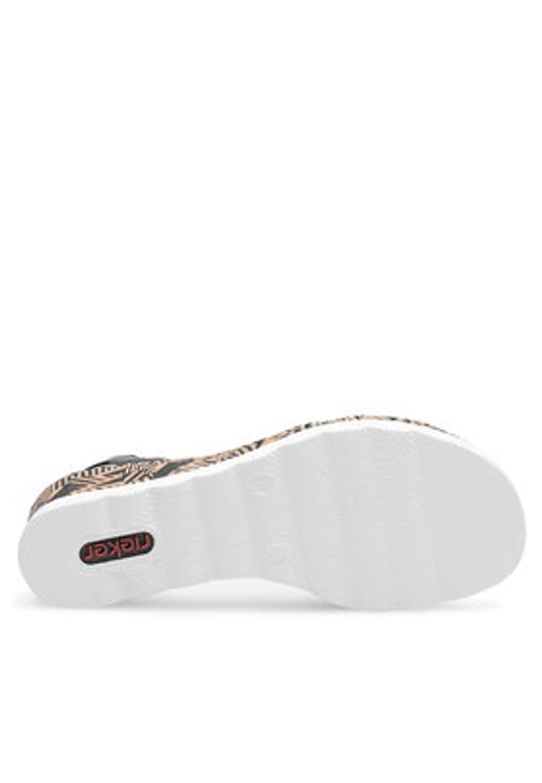 Rieker Sandały 67179-00 Czarny. Kolor: czarny. Materiał: syntetyk