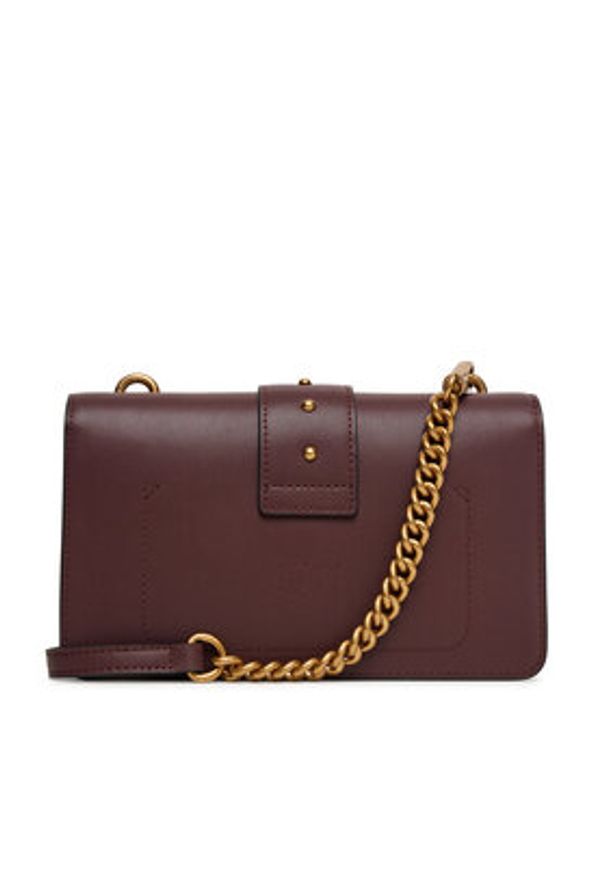 Pinko - PINKO Torebka Love One Mini ST.CL Al 25-26 PLTT 105856 A0F1 Bordowy. Kolor: czerwony. Materiał: skórzane