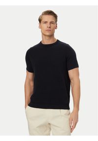 Bugatti T-Shirt 7200-15534E Granatowy Regular Fit. Kolor: niebieski. Materiał: bawełna #1