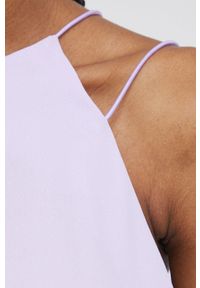 Answear Lab bluzka kolor fioletowy. Kolor: fioletowy. Materiał: tkanina. Długość rękawa: na ramiączkach. Styl: wakacyjny #4