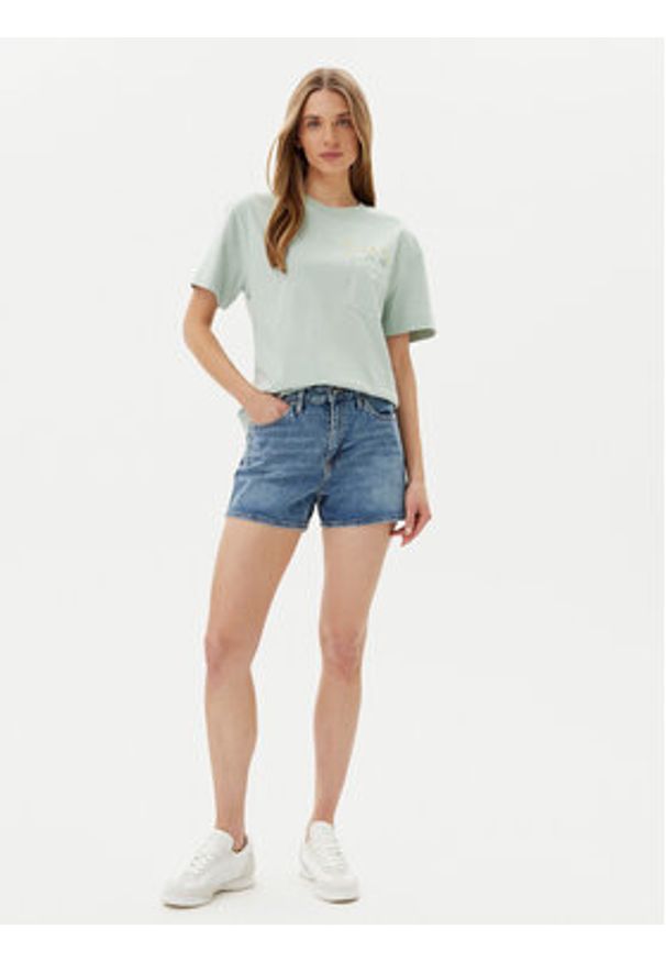 Lee Szorty jeansowe Carol 112363526 Niebieski Regular Fit. Kolor: niebieski. Materiał: bawełna