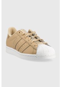 adidas Originals sneakersy SUPERSTAR kolor brązowy. Nosek buta: okrągły. Zapięcie: sznurówki. Kolor: brązowy. Materiał: guma. Obcas: na obcasie. Model: Adidas Superstar. Wysokość obcasa: niski #5