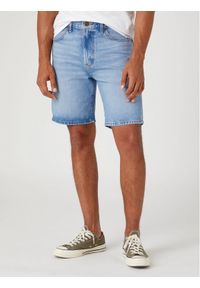 Wrangler Szorty jeansowe Frontier W16W73Z33 112331084 Niebieski Regular Fit. Kolor: niebieski. Materiał: bawełna, jeans