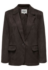 only - ONLY Marynarka Lina 15357019 Brązowy Loose Fit. Kolor: brązowy. Materiał: skóra #6