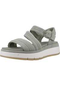 Clarks - Sandały CLARKS TUSCAN STRAP Zielony. Kolor: zielony. Materiał: tkanina, skóra. Sezon: lato