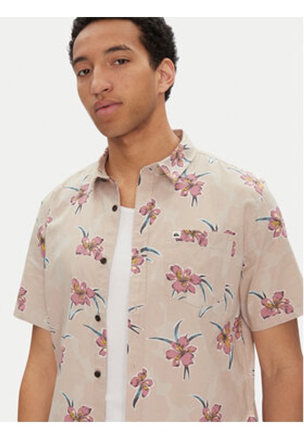 Quiksilver Koszula Apero Classic EQYWT04605 Beżowy Regular Fit. Kolor: beżowy. Materiał: bawełna