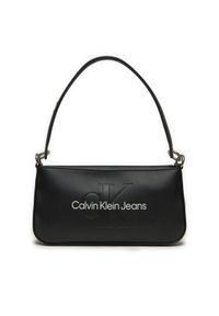 Calvin Klein Jeans Torebka Sculpted Shoulder Pouch25 Mono K60K610679 Czarny. Kolor: czarny. Materiał: skórzane