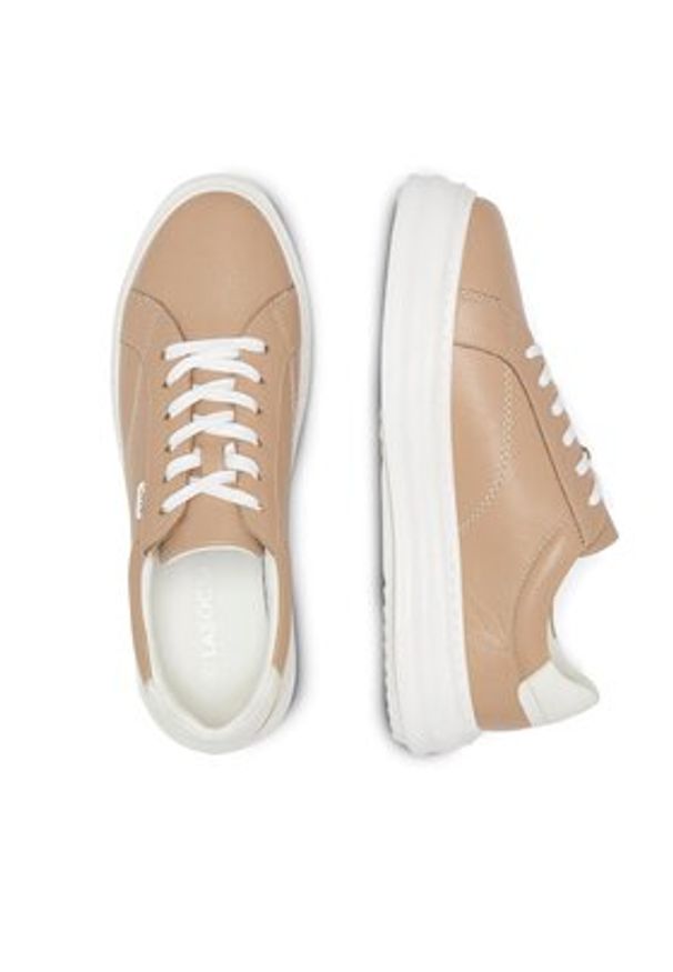 Lasocki Sneakersy WI16-HAILEY-01 Beżowy. Kolor: beżowy. Materiał: skóra