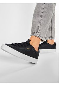 Adidas - adidas Buty Sleek W CG6193 Czarny. Kolor: czarny. Materiał: skóra #5