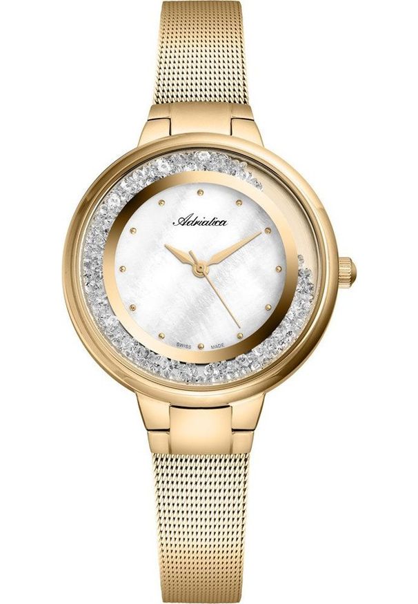 Zegarek Adriatica Zegarek damski Adriatica A3720.114FQZ złoty. Kolor: złoty